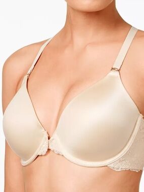 Maidenform One Fab Fit Lace T-Back Shaping Underwire Front Close Bra 7112